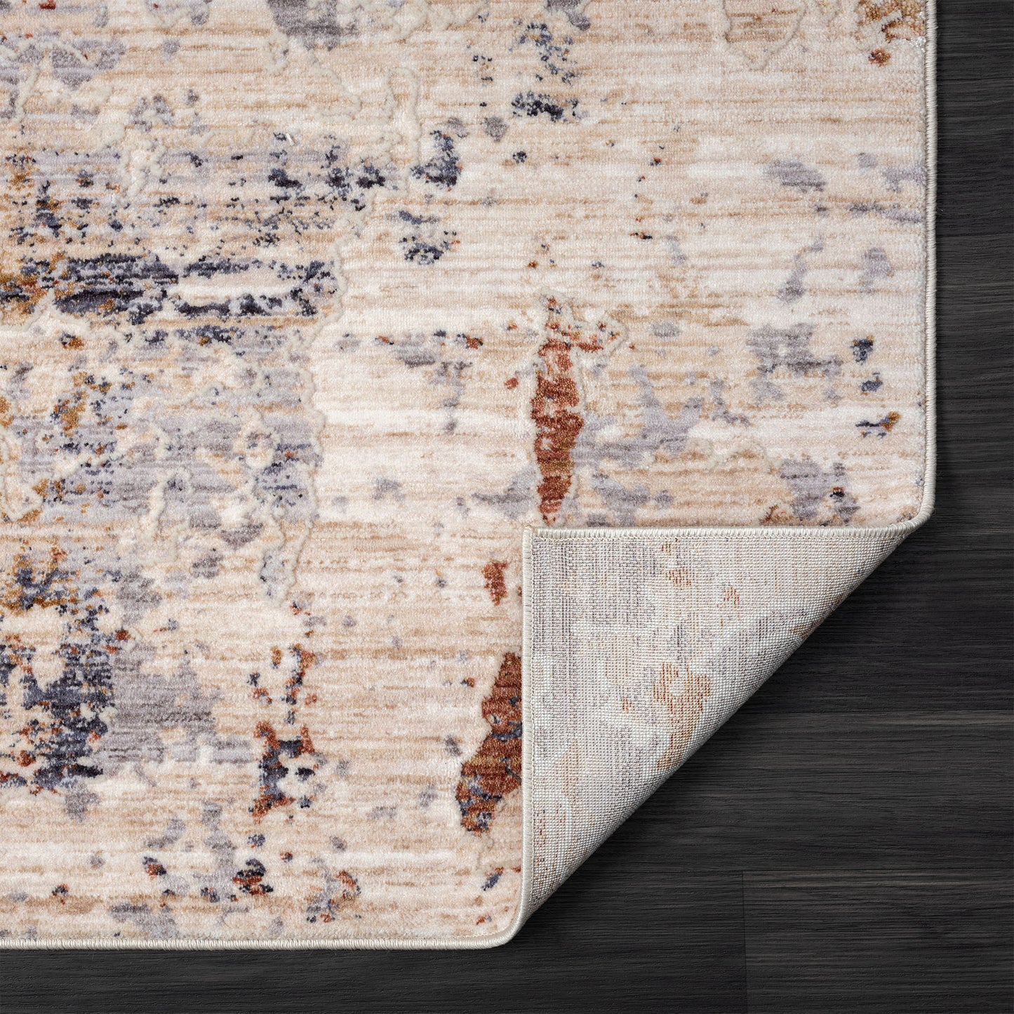 8' X 10' Beige Abstract Area Rug