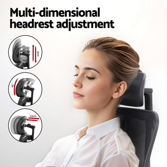 NNEDSZ Artiss Ergonomic Mesh Office Chair Black